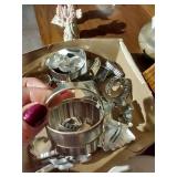 Box of Vintage Metal Cookie Cutters