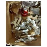 Box of Vintage Metal Cookie Cutters