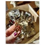 Box of Vintage Metal Cookie Cutters
