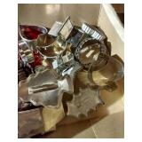 Box of Vintage Metal Cookie Cutters