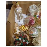 Box of Vintage Christmas Ornaments - Nice!