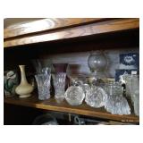 Shelf of Crystal - Candle Holders & Vases