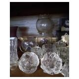 Shelf of Crystal - Candle Holders & Vases
