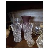 Shelf of Crystal - Candle Holders & Vases