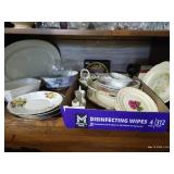 Shelf of Misc. China Plates & Platters