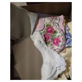 Flat of Vintage Ladies Gloves & Handkerchiefs