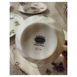 Enesco Cups & Salad Plates With Stands - Set of 8