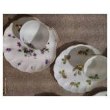 Enesco Cups & Salad Plates With Stands - Set of 8