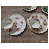 Enesco Cups & Salad Plates With Stands - Set of 8