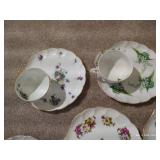 Enesco Cups & Salad Plates With Stands - Set of 8