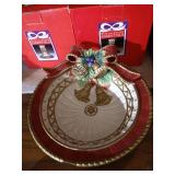 Fitz & Floyd Plate, Bowl & Candlesticks