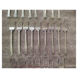 Huge Heirloom Damask Sterling Silverware Lot - WOW!