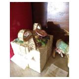 Shelf of Fitz & Floyd Christmas Items