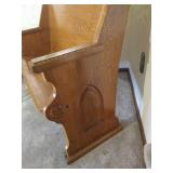 Vintage Wooden Church Pew - Solid!