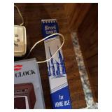 Vintage "Blessed Candles" & Two Clocks