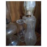 (2) Hurricane Lamps & (2) Extra Chimneys
