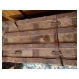 Antique Wood/Metal/Leather Trunk