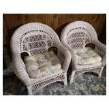 (2) Large Wicker Chairs
