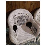 (2) Large Wicker Chairs