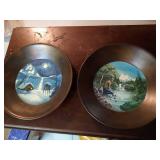 (2) Vintage Hand-Painted Gold Mining Pans