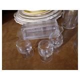 Vintage Dish Lot - Wooden Bowls, Keller Bowl, Etc