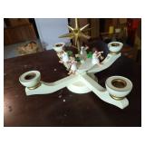 Decorative Wooden Candle Holder - Made in East Germany