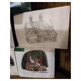Dept 56 Dickens Village - (5) Buildings + Trees