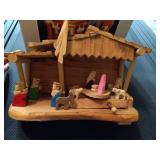 Wooden Nativity Set/Music Box