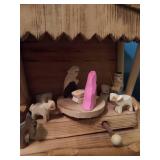 Wooden Nativity Set/Music Box