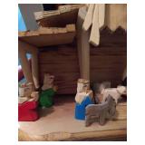 Wooden Nativity Set/Music Box