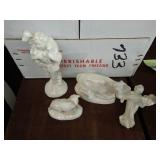 19-Piece White Porcelain Nativity Set