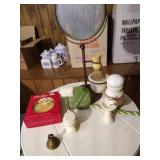 Vintage Bathroom Lot - Shelf, Scale, Accessories