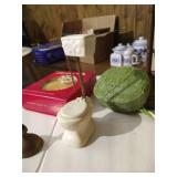 Vintage Bathroom Lot - Shelf, Scale, Accessories