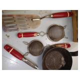 Vintage Kitchen Utensils, Spice Jars, Toaster, Etc