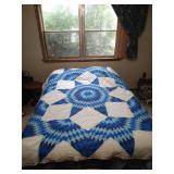 Queen Bed With Handmade Star Quilt
