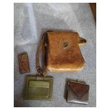 Vintage Leather Purse & Three Wallets