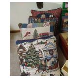 Huge Christmas Lot - Pillows, Hallmark Ornaments, Etc