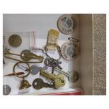 Treasure Lot - Vintage Buttons, Wooden Nickels, Etc