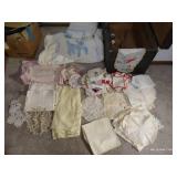 Large Lot of Vintage Linens, Doilies - Handanger, Etc