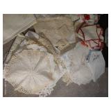 Large Lot of Vintage Linens, Doilies - Handanger, Etc