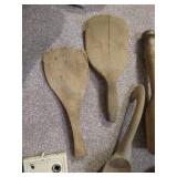 Vintage Wood, Metal & Porcelain Lot