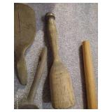 Vintage Wood, Metal & Porcelain Lot