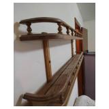 Wood 2-Tier Plate/Teacup Shelf