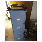 4-Drawer File Cabinet With Rolling Platform & Key