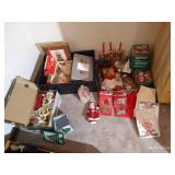 Vintage Christmas Lot - Shiny Bright Ornaments, Candles, Etc