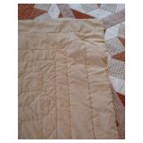 Vintage Wood Double Bed & Handmade Star Quilt