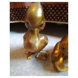 Vintage Gold Leaf Ducks - Signed Anthony USA