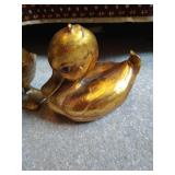 Vintage Gold Leaf Ducks - Signed Anthony USA