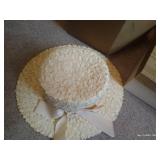 (2) Vintage Hats, Veil & Blusher
