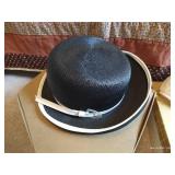 (2) Vintage Hats, Veil & Blusher